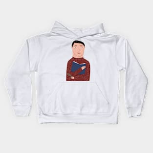 Bookwarm Man Kids Hoodie